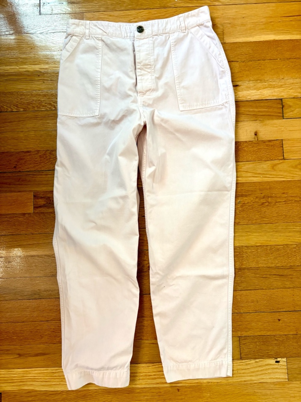 Officine Generale Pale Pink Cotton Saskia Chino Trousers